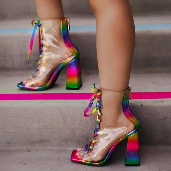women boots transparent sandals colored salsa shoes for woman colorful shoelaces girls 8.5cm high boot shoes plus size35-42, Black
women boots transparent sandals colored salsa shoes for woman colorful shoelaces girls 8.5cm high boot shoes plus size35-42, Black