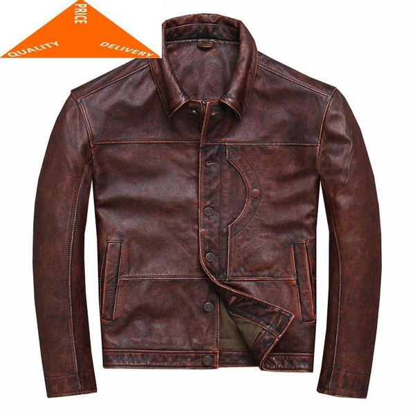 men's leather & faux autumn genuine winter jacket men streetweaar real sheepskin coat man moto biker vintage cow jackets u-yyd, Black
men's leather & faux autumn genuine winter jacket men streetweaar real sheepskin coat man moto biker vintage cow jackets u-yyd, Black