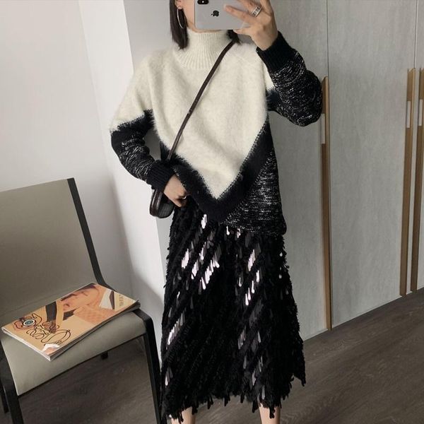 skirts 2021 autumn sequins women bling sequind skirt lady tassels silver streetwear midi faldas jupe femme os200, Black
skirts 2021 autumn sequins women bling sequind skirt lady tassels silver streetwear midi faldas jupe femme os200, Black