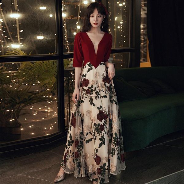 party dresses evening half sleeves lace v-neck plus size a-line ankle-length embroidery floral print woman formal dress a259, White;black
party dresses evening half sleeves lace v-neck plus size a-line ankle-length embroidery floral print woman formal dress a259, White;black