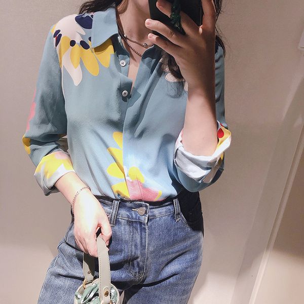 2021 new flor de sol feminina impresso seda manga comprida camisa turn-down collar lady blusa primavera outono n0xi, Black
2021 new flor de sol feminina impresso seda manga comprida camisa turn-down collar lady blusa primavera outono n0xi, Black