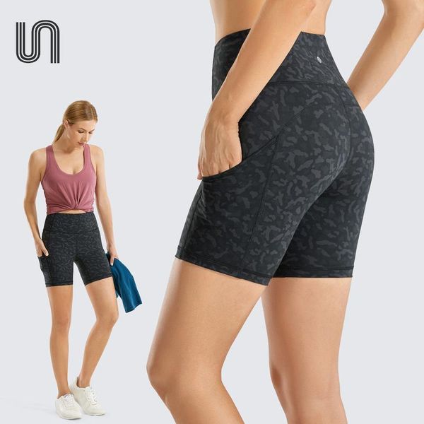 high waisted gym biker workout shorts for women side pockets luxury naked feeling -6 inches, White;black
high waisted gym biker workout shorts for women side pockets luxury naked feeling -6 inches, White;black