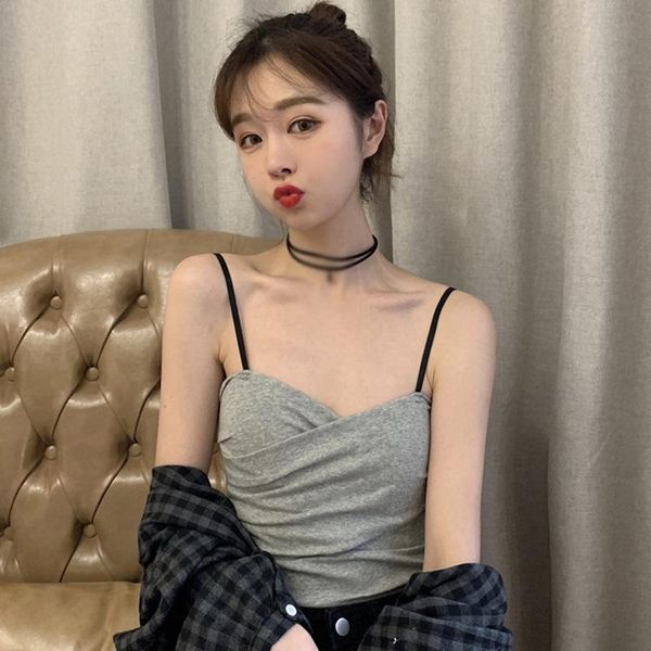 camisoles & tanks spring summer fashion tank women causal spaghetti strap crop female sleeveless camisole, Black;white
camisoles & tanks spring summer fashion tank women causal spaghetti strap crop female sleeveless camisole, Black;white