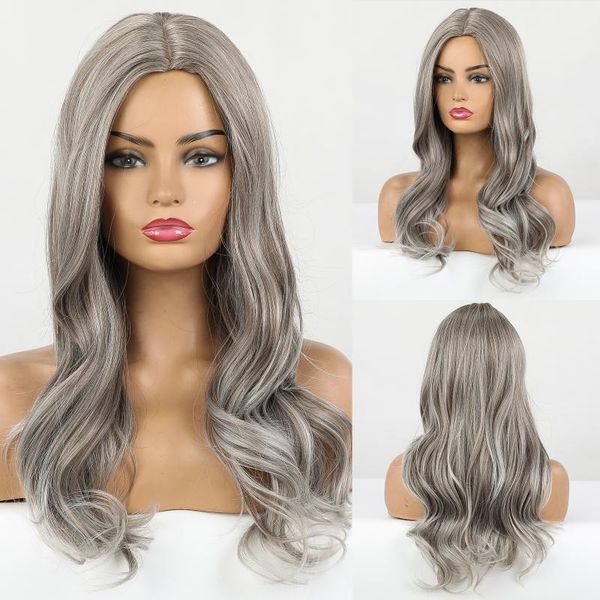 synthetic wigs dark black natural long wave hair middle part heat resistant for afro american women daily cosplay party use
synthetic wigs dark black natural long wave hair middle part heat resistant for afro american women daily cosplay party use