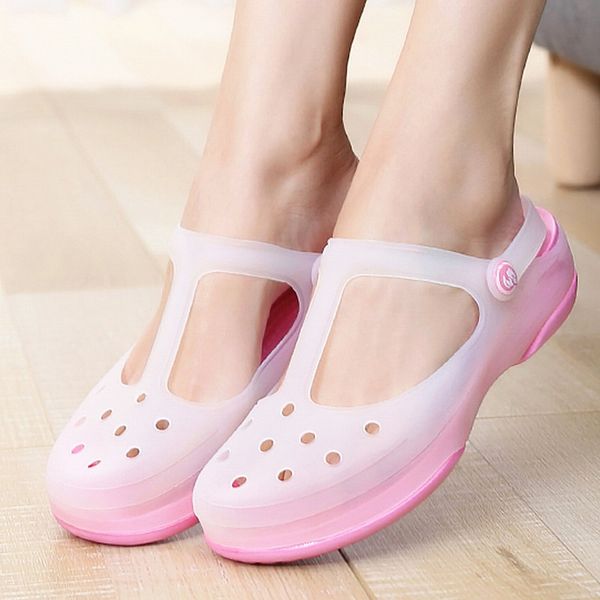 women summer clogs sandals jelly garden flat shoes waterproof soft female ankle buckle slippers casual beach shoes, Black
women summer clogs sandals jelly garden flat shoes waterproof soft female ankle buckle slippers casual beach shoes, Black