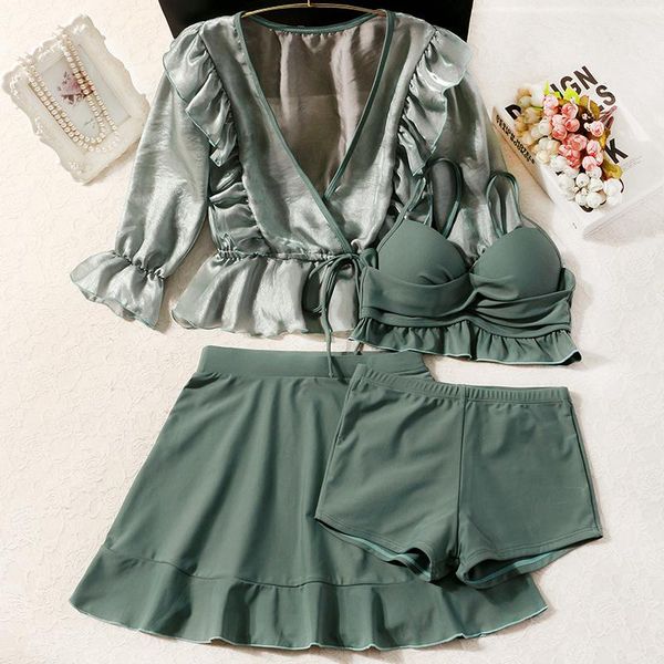 new women four-pieces bikini set push up swimwear bathing suit high waist swimming beachwear swimsuit female biquinis
new women four-pieces bikini set push up swimwear bathing suit high waist swimming beachwear swimsuit female biquinis