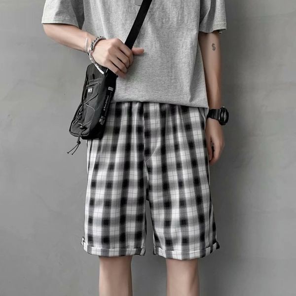 plaid shorts men's wear trend loose casual capris summer inschao brand sports beach pants, White;black
plaid shorts men's wear trend loose casual capris summer inschao brand sports beach pants, White;black