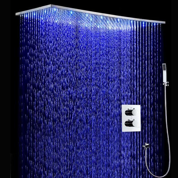 luxury bathroom ceiling led shower set 500*1000mm 304 sus brushed large rain shower head panel thermostatic mixer faucets
luxury bathroom ceiling led shower set 500*1000mm 304 sus brushed large rain shower head panel thermostatic mixer faucets