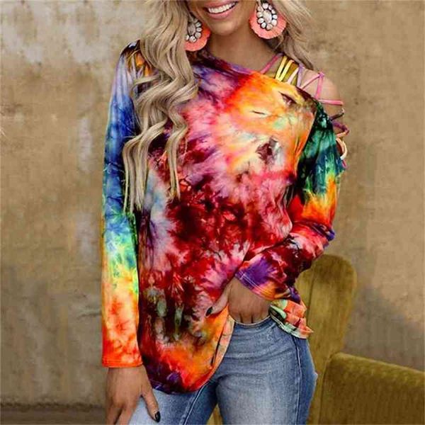 casual t shirt women fashion tie dye tee shirts print off shoulder long sleeve female t-shirt pullover woman clothes ropa 210708, White
casual t shirt women fashion tie dye tee shirts print off shoulder long sleeve female t-shirt pullover woman clothes ropa 210708, White