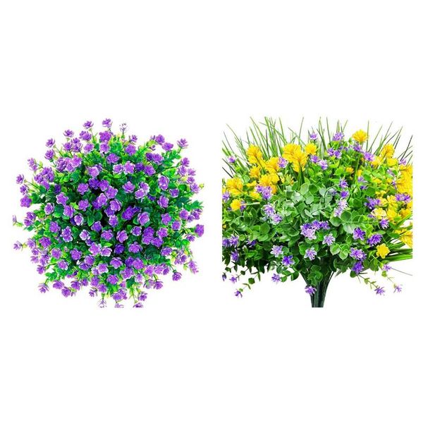 6 bunch artificial flowers, fake flowers artificial plants & 9pcs flowers outdoor uv resistant shrubs plants
6 bunch artificial flowers, fake flowers artificial plants & 9pcs flowers outdoor uv resistant shrubs plants