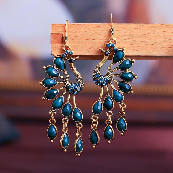 dangle & chandelier vintage women's peacock shape jhumka earrings turkish blue stone beads carved alloy gypsy tribal jewelry), Silver
dangle & chandelier vintage women's peacock shape jhumka earrings turkish blue stone beads carved alloy gypsy tribal jewelry), Silver