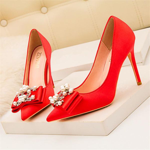 dress shoes wedding women elegant pointed toe pearl bowknot pumps soft silk shallow fashion high heels party office woman, Black
dress shoes wedding women elegant pointed toe pearl bowknot pumps soft silk shallow fashion high heels party office woman, Black