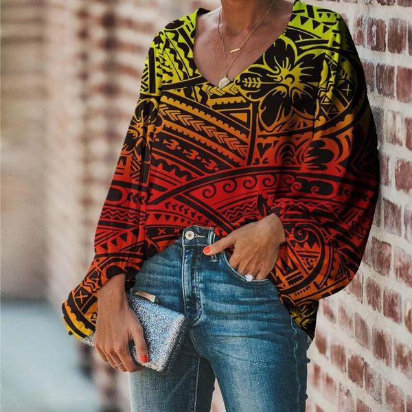 women's blouses & shirts doginthehole autumn women chiffon blouse gradient polynesian tranditional flowers tattoo print long sleeve cas, White
women's blouses & shirts doginthehole autumn women chiffon blouse gradient polynesian tranditional flowers tattoo print long sleeve cas, White