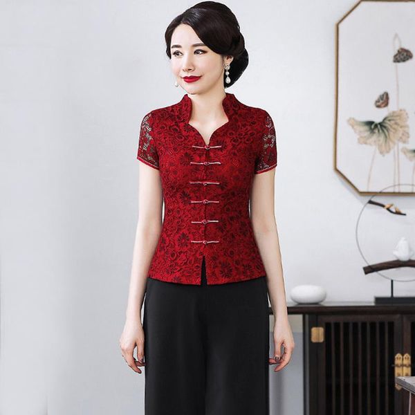 new arrival lace shirt chinese women blouse elegant slim wedding blouse vintage button clothing plus size 4xl, White
new arrival lace shirt chinese women blouse elegant slim wedding blouse vintage button clothing plus size 4xl, White