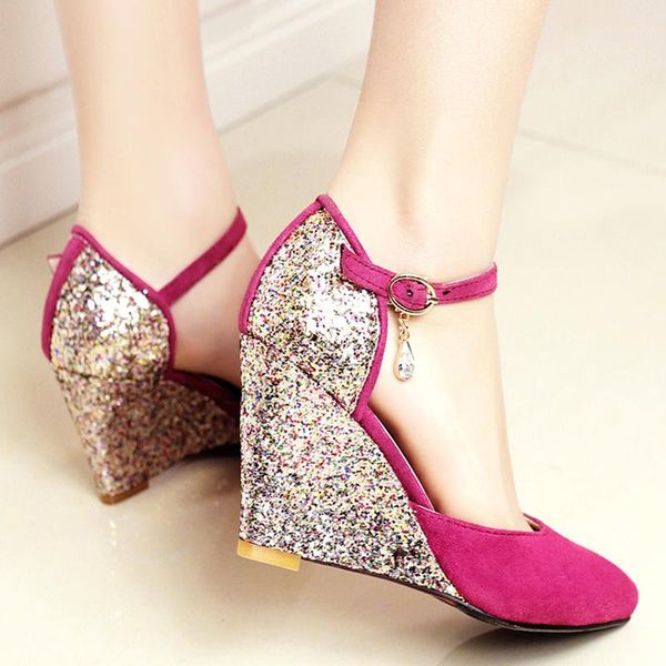 sandals shallow women shoes wedges pointed closed toe flock sequins bling elegant ladies solid casual 2021 femme europran, Black
sandals shallow women shoes wedges pointed closed toe flock sequins bling elegant ladies solid casual 2021 femme europran, Black