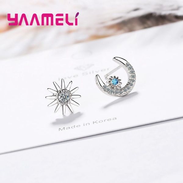 stud sparkling austrian crystal earrings 925 sterling silver cz paved star and moon fashion women girls brincos jewelry, Golden;silver
stud sparkling austrian crystal earrings 925 sterling silver cz paved star and moon fashion women girls brincos jewelry, Golden;silver