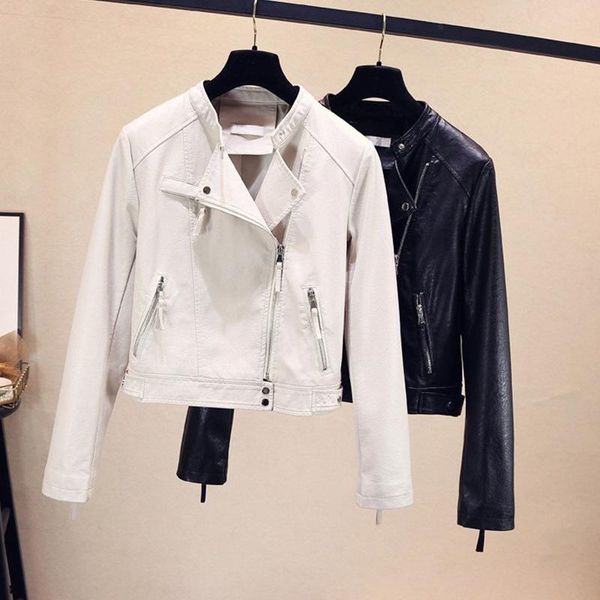 women's leather & faux ladies beige jacket 2021 spring autumn slim zipper short coats women biker motorcycle black pvc outwear
women's leather & faux ladies beige jacket 2021 spring autumn slim zipper short coats women biker motorcycle black pvc outwear