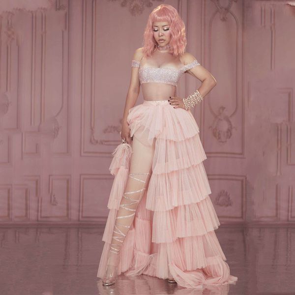 shining rhinestones stretch jumpsuit pink tailing veil long skirt birthday party concert dance costume singer dancer stage wear, Black;red
shining rhinestones stretch jumpsuit pink tailing veil long skirt birthday party concert dance costume singer dancer stage wear, Black;red