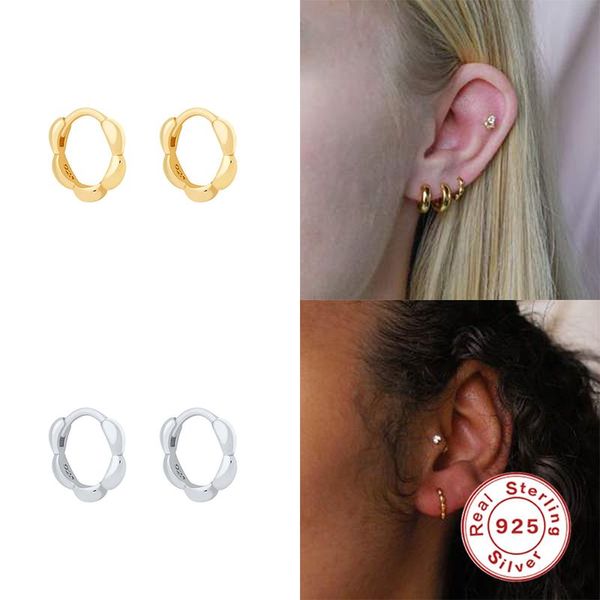 hoop & huggie aide 925 sterling silver bubble round all-match earrings for women simple circle loop fashion fine jewelry, Golden;silver
hoop & huggie aide 925 sterling silver bubble round all-match earrings for women simple circle loop fashion fine jewelry, Golden;silver