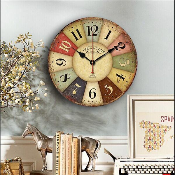 wall clocks 29.8cm silent vintage design wooden round clock, arabic numerals rustic chic style home bathroom decoration clock
wall clocks 29.8cm silent vintage design wooden round clock, arabic numerals rustic chic style home bathroom decoration clock