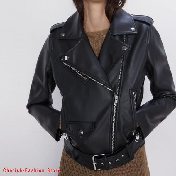 women's leather & faux arrival 2021 brand winter autumn motorcycle jackets beige jacket women coat slim pu, Black
women's leather & faux arrival 2021 brand winter autumn motorcycle jackets beige jacket women coat slim pu, Black