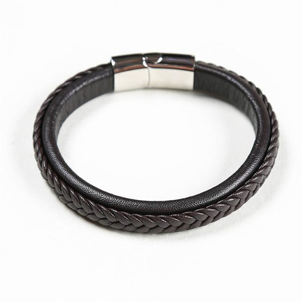 charm bracelets relodi personality pu leather braided bracelet stainless steel jewelry for men black brown color bangle & sp2275, Golden;silver
charm bracelets relodi personality pu leather braided bracelet stainless steel jewelry for men black brown color bangle & sp2275, Golden;silver