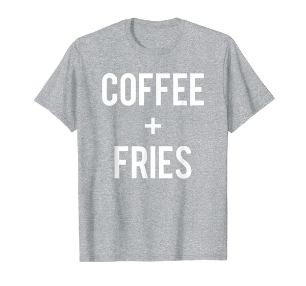 love coffee and french fries run on caffeine lover cool gift t-shirt, White;black
love coffee and french fries run on caffeine lover cool gift t-shirt, White;black