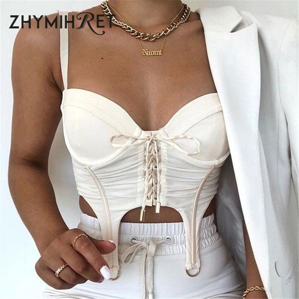 women's tanks & camis zhymihret 2021 summer lace up mesh tank women strapless back zipper y2k corset crop suspender backless ropa mujer, White
women's tanks & camis zhymihret 2021 summer lace up mesh tank women strapless back zipper y2k corset crop suspender backless ropa mujer, White
