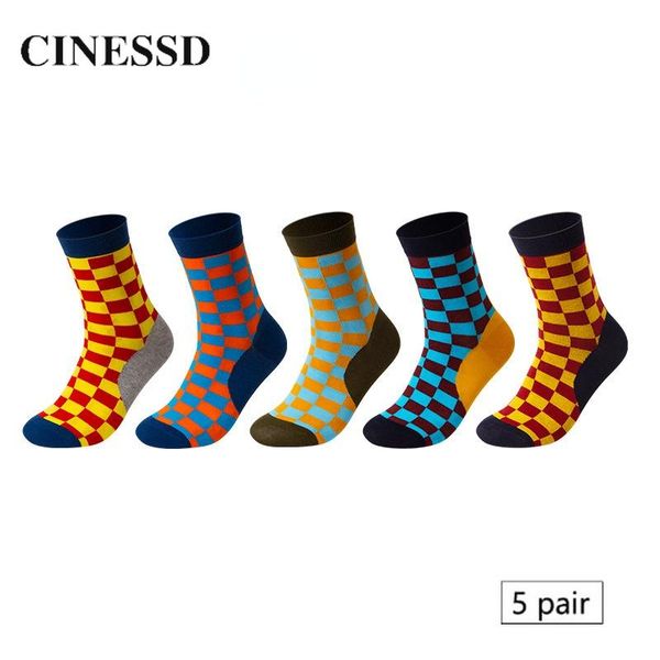 men's socks 5 pairs men crew novelty grid patchwork checkerboard sport breathable autumn winter casual combed cotton business man sock, Black
men's socks 5 pairs men crew novelty grid patchwork checkerboard sport breathable autumn winter casual combed cotton business man sock, Black