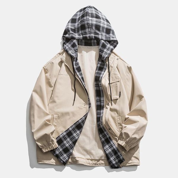 men's jackets casual bomber jacket plaid spliced long sleeve pocket zipper coat winter loose windbreaker hooded, Black;brown
men's jackets casual bomber jacket plaid spliced long sleeve pocket zipper coat winter loose windbreaker hooded, Black;brown