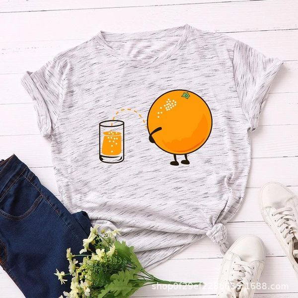 women's t-shirt women summer short sleeve cotton plus size s-5xl funny orange print simple casual oversize o neck female tshirt tees to, White
women's t-shirt women summer short sleeve cotton plus size s-5xl funny orange print simple casual oversize o neck female tshirt tees to, White