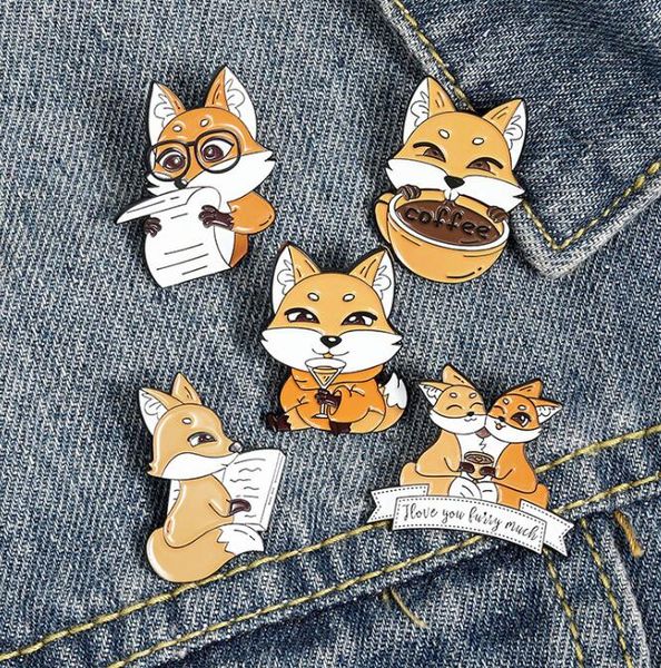 pins and brooches fox couple enamel pin badges hat backpack accessories lovers jewelry gift for lover gc513, Gray
pins and brooches fox couple enamel pin badges hat backpack accessories lovers jewelry gift for lover gc513, Gray
