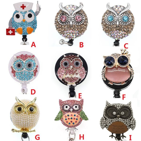 cute key rings owl animal rhinestone retractable id holder for nurse name accessories badge reel with alligator clip, Slivery;golden
cute key rings owl animal rhinestone retractable id holder for nurse name accessories badge reel with alligator clip, Slivery;golden
