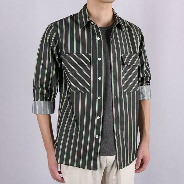 2021 new striped cotton long sleeve brand casual for men fashion comfortable shirt mens loose designer shirts male bqo3, White;black
2021 new striped cotton long sleeve brand casual for men fashion comfortable shirt mens loose designer shirts male bqo3, White;black
