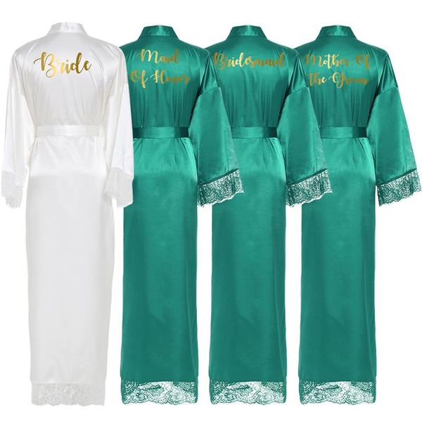 women's sleepwear silk satin lace robes bridesmaid bride robe bridal wedding long bathrobe white green, Black;red
women's sleepwear silk satin lace robes bridesmaid bride robe bridal wedding long bathrobe white green, Black;red