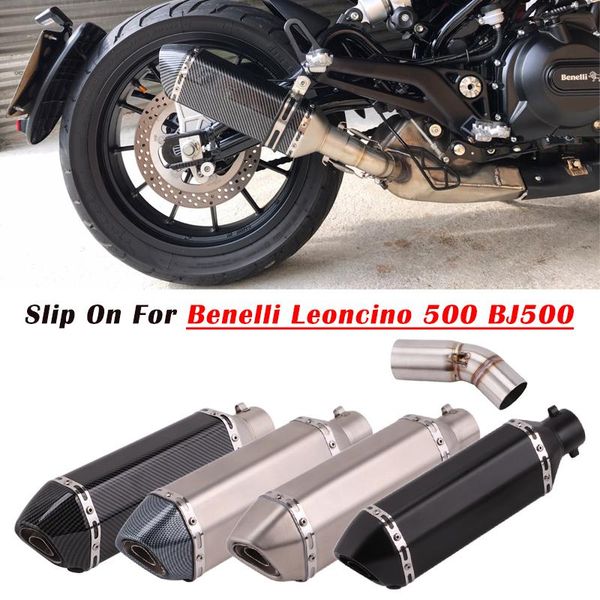 motorcycle exhaust system slip on for benelli leoncino 500 bj500 pipe escape modify muffler mid link removable db killer 
motorcycle exhaust system slip on for benelli leoncino 500 bj500 pipe escape modify muffler mid link removable db killer