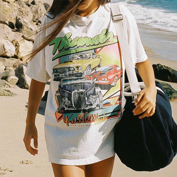 women's t-shirt summer vintage graphic tees print female o neck short sleeve cotton tshirt chic harajuku casual oversized women t shirt, White
women's t-shirt summer vintage graphic tees print female o neck short sleeve cotton tshirt chic harajuku casual oversized women t shirt, White