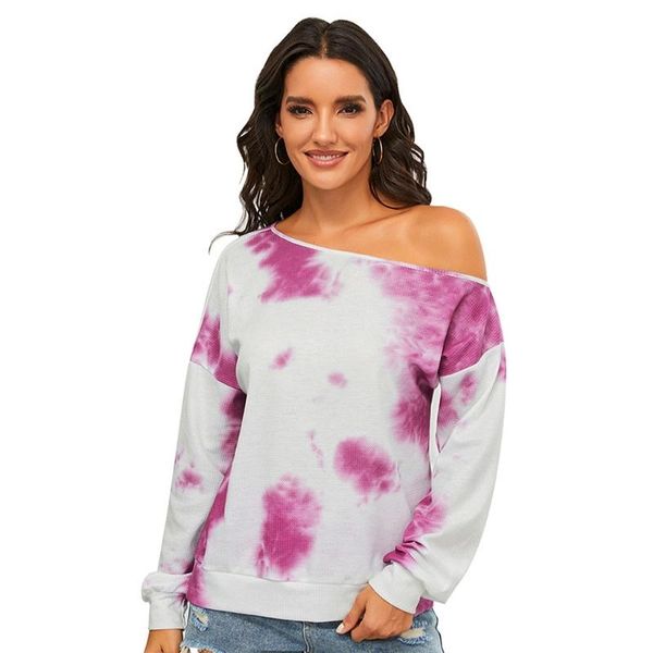 women's t-shirt women long sleeve crew neck gradient tie-dye drop shoulder loose, White
women's t-shirt women long sleeve crew neck gradient tie-dye drop shoulder loose, White