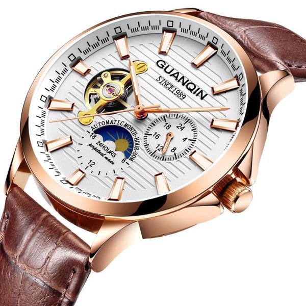 wristwatches guanqin 2021 business watch men automatic luminous clock tourbillon waterproof mechanical brand relogio masculino, Slivery;brown
wristwatches guanqin 2021 business watch men automatic luminous clock tourbillon waterproof mechanical brand relogio masculino, Slivery;brown
