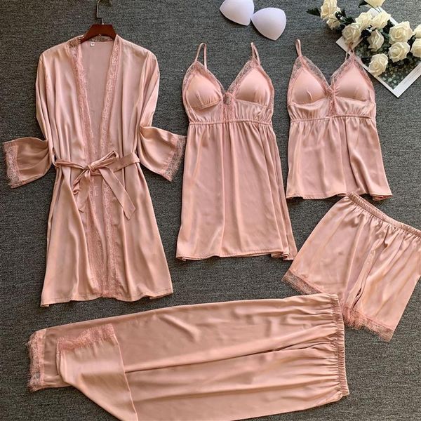 women 5pcs sleepwear satin nightgown new black silky wedding mini bride bridesmaid robe home dressing, Black;red
women 5pcs sleepwear satin nightgown new black silky wedding mini bride bridesmaid robe home dressing, Black;red