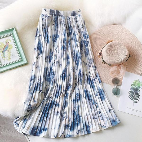 skirts spring summer womens vintage floral printed chiffon pleated skirt elastic high waist casual long clothes jupe beach, Black
skirts spring summer womens vintage floral printed chiffon pleated skirt elastic high waist casual long clothes jupe beach, Black