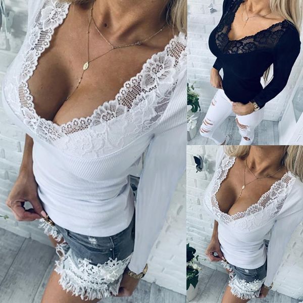women's blouses & shirts plus size blusas mujer de moda blouse ladies lace patchwork long sleeve v-neck pullover shirt ropa, White
women's blouses & shirts plus size blusas mujer de moda blouse ladies lace patchwork long sleeve v-neck pullover shirt ropa, White