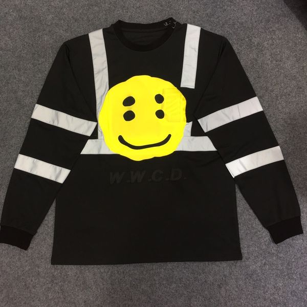 2021 new smile face printed w.w.c.d reflective women long sleeve shirts tees hiphop streetwear men cotton casual t shirt 5437, White;black
2021 new smile face printed w.w.c.d reflective women long sleeve shirts tees hiphop streetwear men cotton casual t shirt 5437, White;black