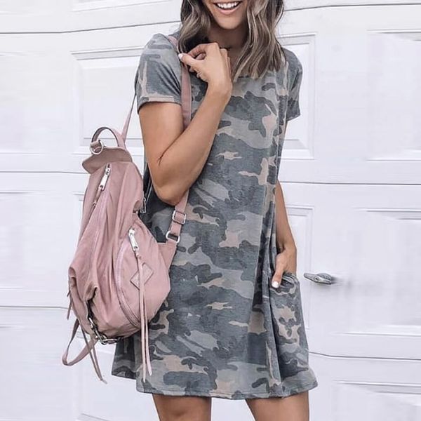 2021 summer dress women camouflage print t-shirt cotton casual plus size pocket ladies dress fashion loose beach mini dress#j30 fgv0, Black;gray
2021 summer dress women camouflage print t-shirt cotton casual plus size pocket ladies dress fashion loose beach mini dress#j30 fgv0, Black;gray