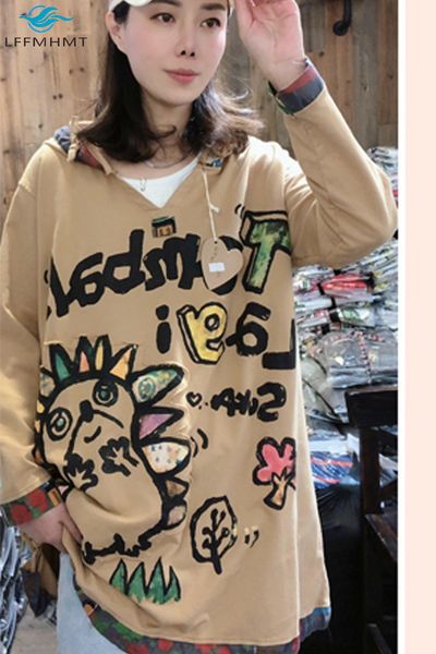 2021 women autumn new fashion large size hoody pullover sweatshirts office lady cartoon printing letters retro long sleeve mhxx, Black
2021 women autumn new fashion large size hoody pullover sweatshirts office lady cartoon printing letters retro long sleeve mhxx, Black