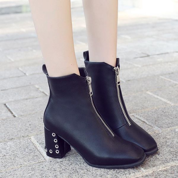 boots leather front zip booty women's cotton padded in autumn and winter 2021 women u22-08, Black
boots leather front zip booty women's cotton padded in autumn and winter 2021 women u22-08, Black