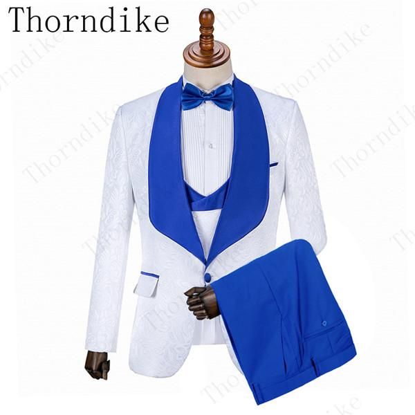 men's suits & blazers white jacket+vest+blue pants men wedding formal groom tuxedo fit mens party slim boys suit young fashionable, White;black
men's suits & blazers white jacket+vest+blue pants men wedding formal groom tuxedo fit mens party slim boys suit young fashionable, White;black
