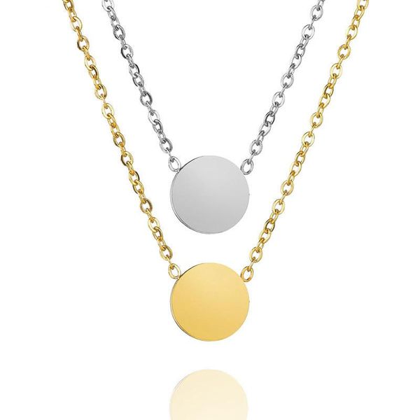pendant necklaces simple dog tag blank stainless steel necklace women round coin trendy chokers jewelry gift, Silver
pendant necklaces simple dog tag blank stainless steel necklace women round coin trendy chokers jewelry gift, Silver