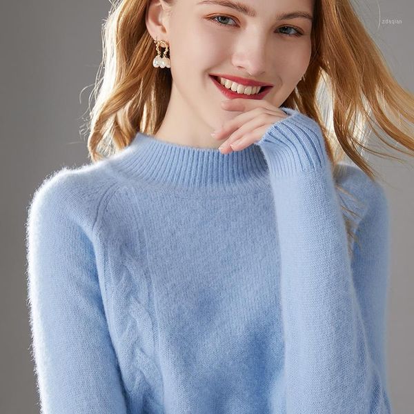 women's sweaters autumn/winter mink sweater half high neck pullover thick cashmere plus size slim to keep warm, White;black
women's sweaters autumn/winter mink sweater half high neck pullover thick cashmere plus size slim to keep warm, White;black