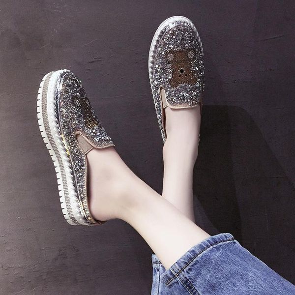 women summer 2021 new style cute cartoon pattern all-match flat baotou half slippers fashion rhinestone muller shoes, Black
women summer 2021 new style cute cartoon pattern all-match flat baotou half slippers fashion rhinestone muller shoes, Black